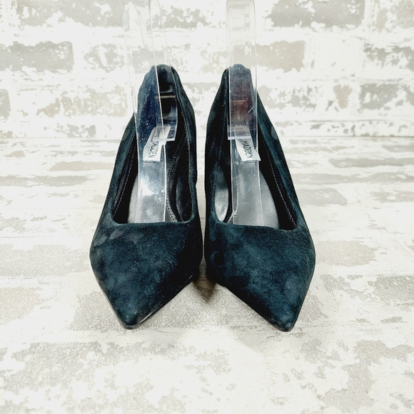 Steve Madden Lend Black Suede Pointed Toe Pump Heels T470 - Picture 6 of 11